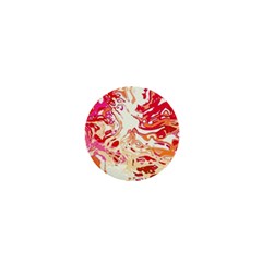 Red Orange Abstract Art 1  Mini Buttons by SpinnyChairDesigns