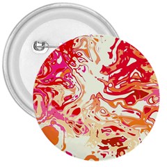 Red Orange Abstract Art 3  Buttons by SpinnyChairDesigns