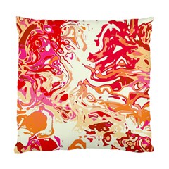 Red Orange Abstract Art Standard Cushion Case (two Sides) by SpinnyChairDesigns