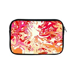 Red Orange Abstract Art Apple Macbook Pro 13  Zipper Case by SpinnyChairDesigns