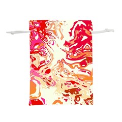 Red Orange Abstract Art Lightweight Drawstring Pouch (m) by SpinnyChairDesigns