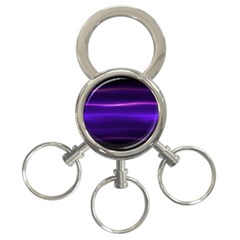 Electric Neon Indigo Black Ombre  3-ring Key Chain by SpinnyChairDesigns