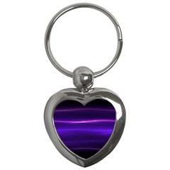 Electric Neon Indigo Black Ombre  Key Chain (Heart)