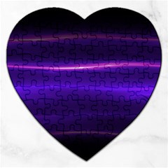 Electric Neon Indigo Black Ombre  Jigsaw Puzzle (heart) by SpinnyChairDesigns