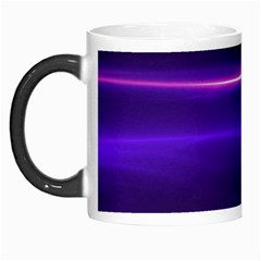 Electric Neon Indigo Black Ombre  Morph Mugs by SpinnyChairDesigns