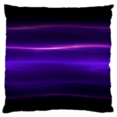 Electric Neon Indigo Black Ombre  Large Flano Cushion Case (two Sides) by SpinnyChairDesigns