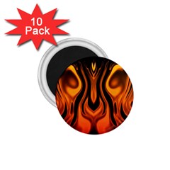 Fire And Flames Pattern 1 75  Magnets (10 Pack)  by SpinnyChairDesigns