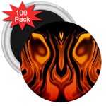 Fire and Flames Pattern 3  Magnets (100 pack) Front