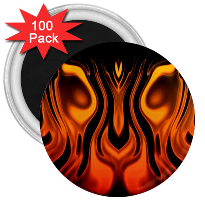 Fire and Flames Pattern 3  Magnets (100 pack)