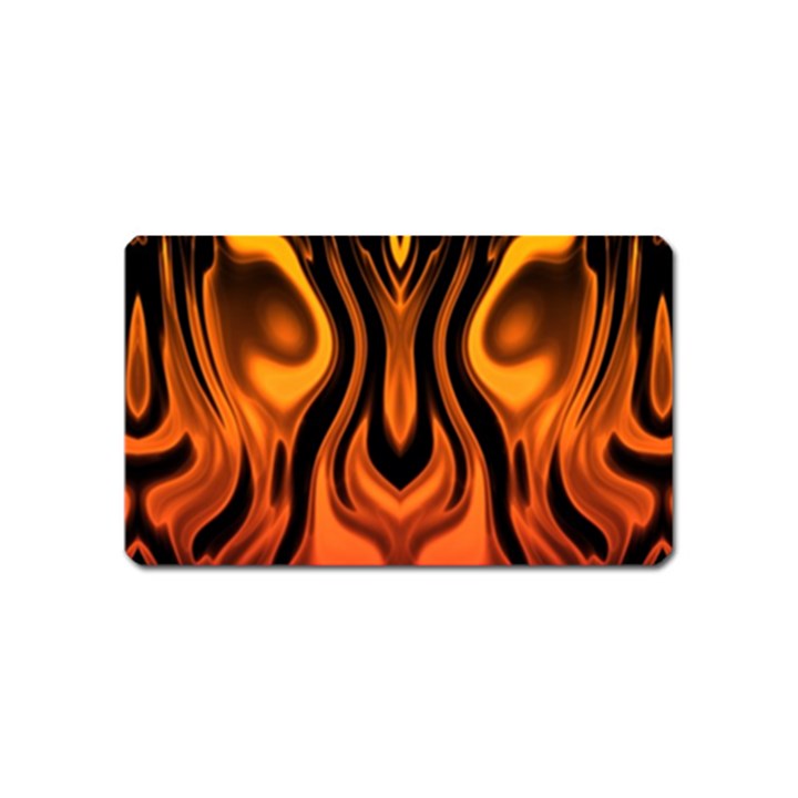 Fire and Flames Pattern Magnet (Name Card)