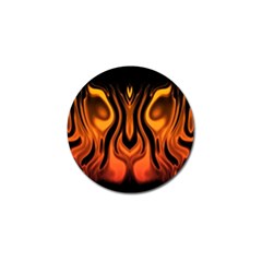 Fire And Flames Pattern Golf Ball Marker (4 Pack) by SpinnyChairDesigns