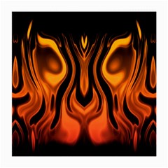 Fire And Flames Pattern Medium Glasses Cloth (2 Sides) by SpinnyChairDesigns