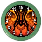 Fire and Flames Pattern Color Wall Clock Front