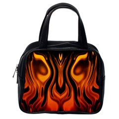 Fire And Flames Pattern Classic Handbag (one Side) by SpinnyChairDesigns