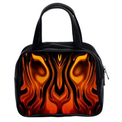 Fire And Flames Pattern Classic Handbag (two Sides) by SpinnyChairDesigns