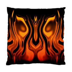 Fire And Flames Pattern Standard Cushion Case (one Side) by SpinnyChairDesigns