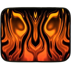 Fire And Flames Pattern Fleece Blanket (mini) by SpinnyChairDesigns