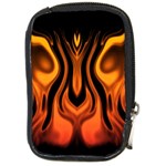 Fire and Flames Pattern Compact Camera Leather Case Front