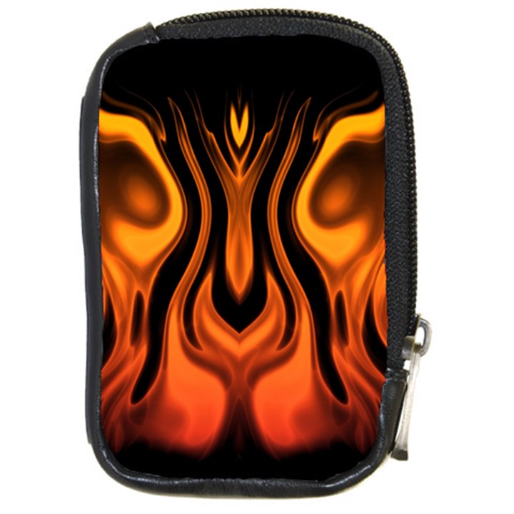 Fire and Flames Pattern Compact Camera Leather Case