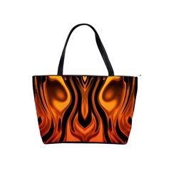 Fire And Flames Pattern Classic Shoulder Handbag by SpinnyChairDesigns