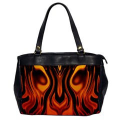 Fire And Flames Pattern Oversize Office Handbag by SpinnyChairDesigns