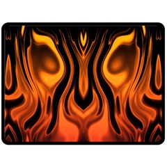 Fire And Flames Pattern Fleece Blanket (large)  by SpinnyChairDesigns