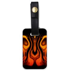 Fire And Flames Pattern Luggage Tag (one Side) by SpinnyChairDesigns