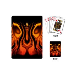 Fire And Flames Pattern Playing Cards Single Design (mini) by SpinnyChairDesigns