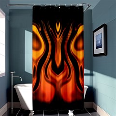 Fire And Flames Pattern Shower Curtain 36  X 72  (stall)  by SpinnyChairDesigns