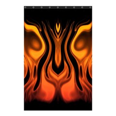 Fire And Flames Pattern Shower Curtain 48  X 72  (small)  by SpinnyChairDesigns