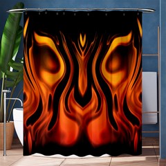 Fire And Flames Pattern Shower Curtain 60  X 72  (medium)  by SpinnyChairDesigns