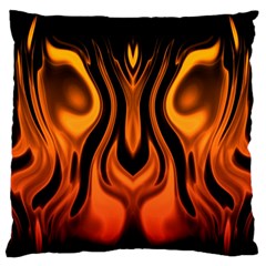 Fire And Flames Pattern Large Cushion Case (two Sides) by SpinnyChairDesigns