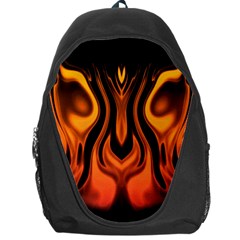 Fire And Flames Pattern Backpack Bag by SpinnyChairDesigns