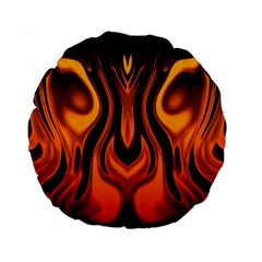 Fire And Flames Pattern Standard 15  Premium Round Cushions by SpinnyChairDesigns