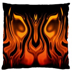 Fire And Flames Pattern Standard Flano Cushion Case (two Sides) by SpinnyChairDesigns