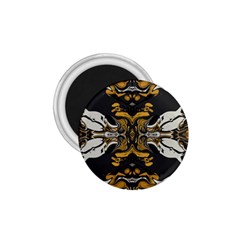 Boho Black Gold Color 1 75  Magnets by SpinnyChairDesigns