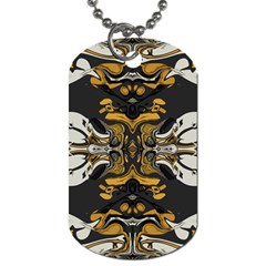 Boho Black Gold Color Dog Tag (one Side) by SpinnyChairDesigns