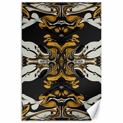 Boho Black Gold Color Canvas 24  X 36  by SpinnyChairDesigns