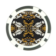 Boho Black Gold Color Poker Chip Card Guard by SpinnyChairDesigns