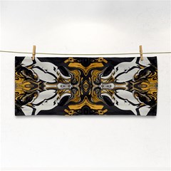 Boho Black Gold Color Hand Towel by SpinnyChairDesigns