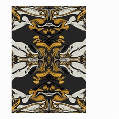 Boho Black Gold Color Small Garden Flag (two Sides) by SpinnyChairDesigns