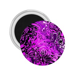 Magenta Black Abstract Art 2 25  Magnets by SpinnyChairDesigns