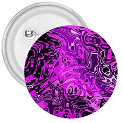 Magenta Black Abstract Art 3  Buttons by SpinnyChairDesigns