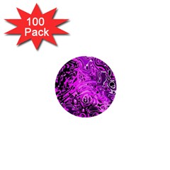 Magenta Black Abstract Art 1  Mini Buttons (100 Pack)  by SpinnyChairDesigns