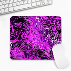 Magenta Black Abstract Art Large Mousepads by SpinnyChairDesigns