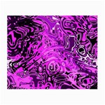 Magenta Black Abstract Art Small Glasses Cloth Front