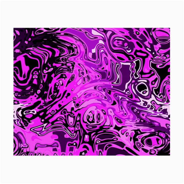 Magenta Black Abstract Art Small Glasses Cloth