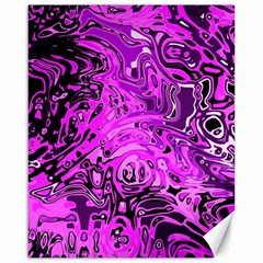 Magenta Black Abstract Art Canvas 16  X 20  by SpinnyChairDesigns