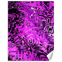 Magenta Black Abstract Art Canvas 18  X 24  by SpinnyChairDesigns