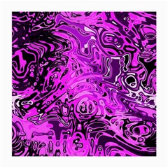 Magenta Black Abstract Art Medium Glasses Cloth (2 Sides) by SpinnyChairDesigns